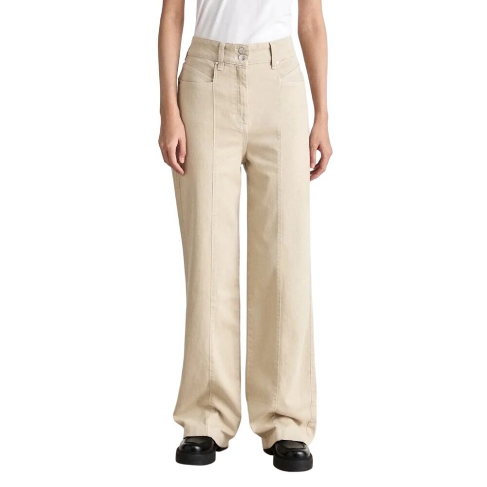 Hugo BOSS Orange High-Waist Wide Leg Jeans in Tolala Wash Denim